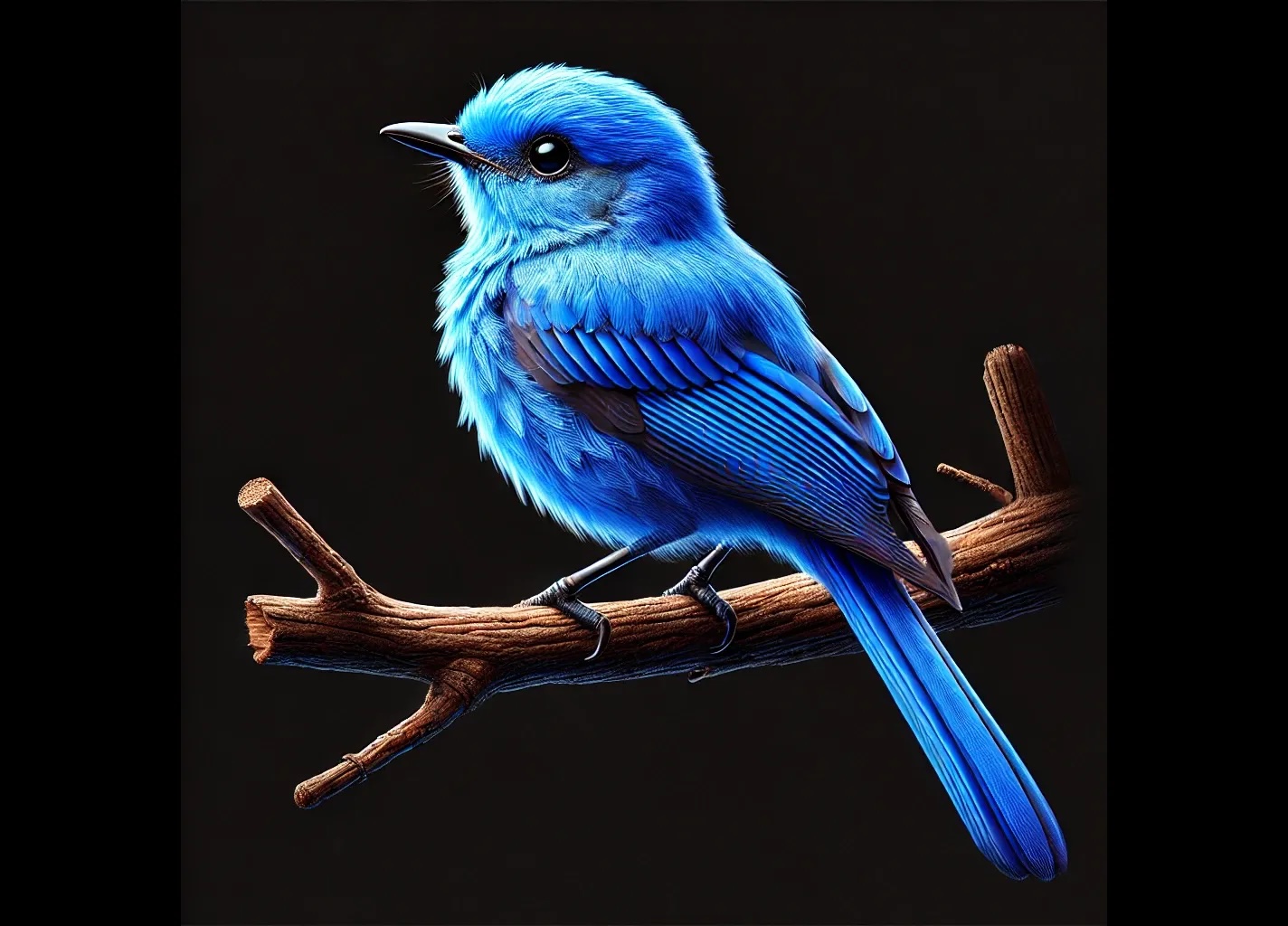 Sky-T1 teaser: blue bird on a branch (NovaSky)